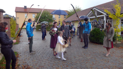 Spalierstehen bei der Hochzeit