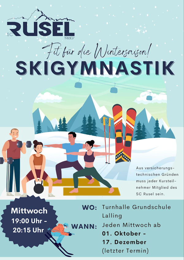 Flyer für Skigymnastik 20205