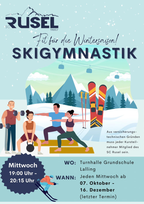 Flyer f&uuml;r die Schigymnastik 2026