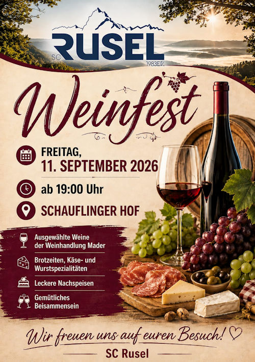 Werbung f&uuml;r das Weinfest